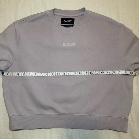 Bandit Cotton Fleece Cropped Crewneck in Light Thistle - Picture 11 of 15